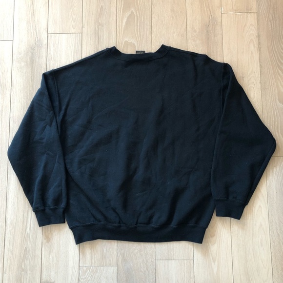 Obey The Last Night Girl Sweater Crew Neck Sweatshirt in Black Made in USA - Picture 4 of 11